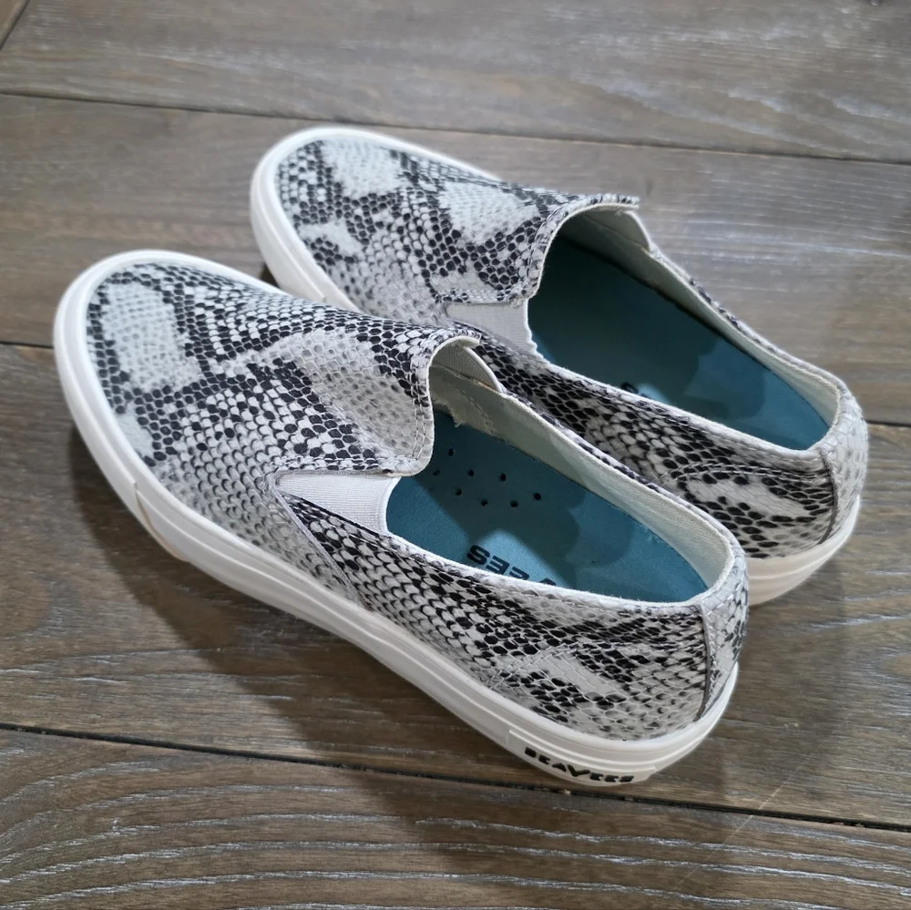 SeaVees Baja Mulholland Platfrom Snakeskin Sneakers, Women's Size 7